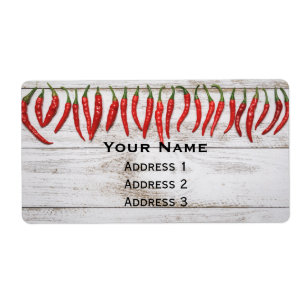 Etiqueta Fronteira de pimentões quentes