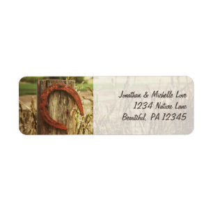 Etiqueta Fronteira russa do país e endereço para ferradura