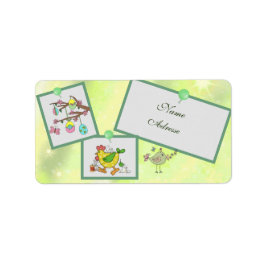 Etiqueta Frühling adressaufkleber