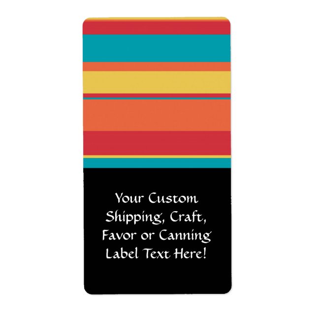 Etiqueta Fruity Tropical Tonal Stripes (Frente)