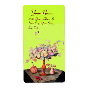 Etiqueta FRUTAS DA SEASON, JASMINAS, DEIXAM AS PERAS cor-de