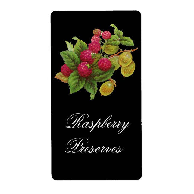 Etiqueta FRUTAS/RASPBERRIES DA SEASON, Negra (Frente)