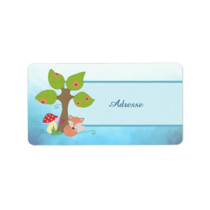 Etiqueta Fuchs de Baum Adressaufkleber