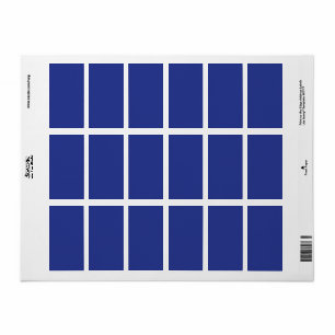 Etiqueta Fundo Azul Profundo Sólido   Design Minimalista Ne
