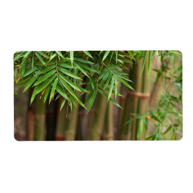 Etiqueta Fundo Bamboo Zen Natural Modelo Personalizado (Frente)