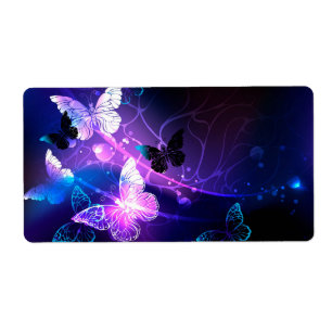 Etiqueta Fundo com Borboletas Noturnas