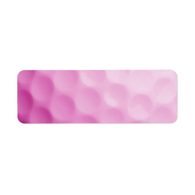 Etiqueta Fundo da bola de golfe rosa - Modelo personalizado (Frente)