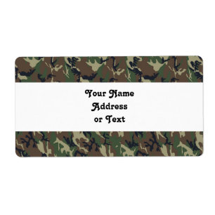 Etiqueta Fundo da Camuflagem Florestal Militar