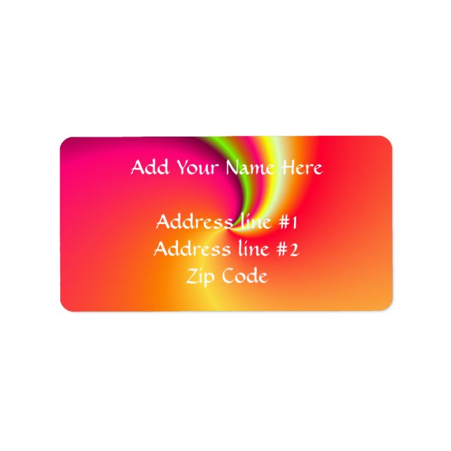 Etiqueta Fundo da rotação do arco-íris (Frente)