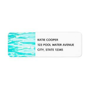 Etiqueta Fundo de Abstrato de Água Piscina da  Verde Aqua