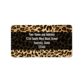 Etiqueta Fundo de Impressão do Leopardo