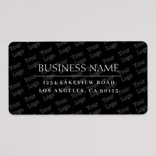 Etiqueta Fundo de logotipo em azulejos preto e branco cláss