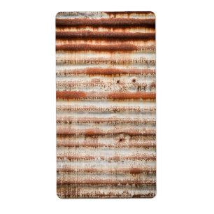 Etiqueta Fundo de metal enferrujado