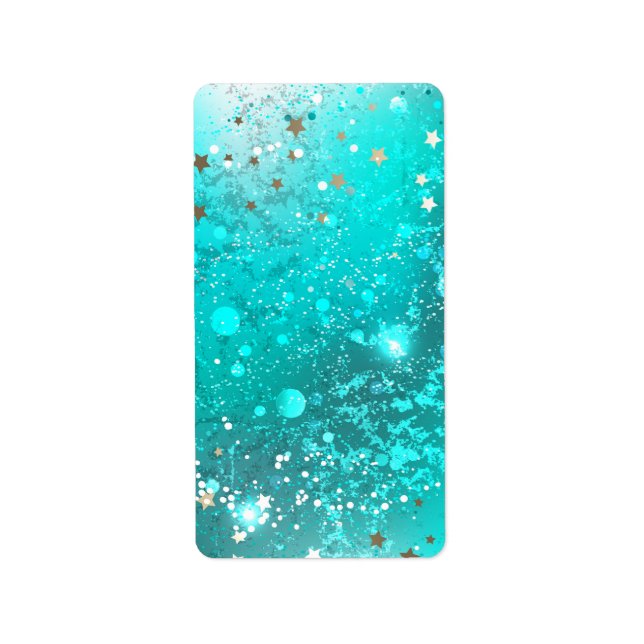 Etiqueta Fundo do Mint Turquoise Foil (Frente)