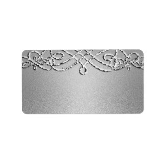 Etiqueta Fundo do Modelo do Shimmer Silver Glitter
