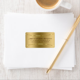 Etiqueta Fundo do tom de ouro metálico