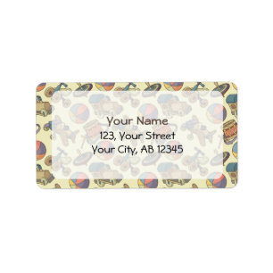 Etiqueta Fundo dos Ícones dos Brinquedos