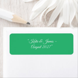 Etiqueta Fundo Verde-Menta Plano – Design de Casamento
