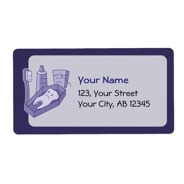 Etiqueta Funeral dos dentes (Frente)