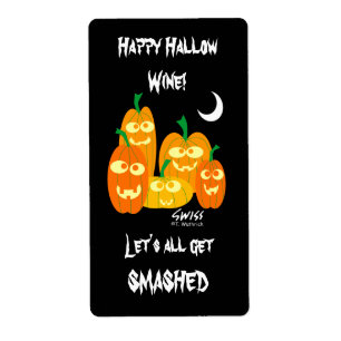 Etiqueta Funny Halloween Wine or Beer Labels