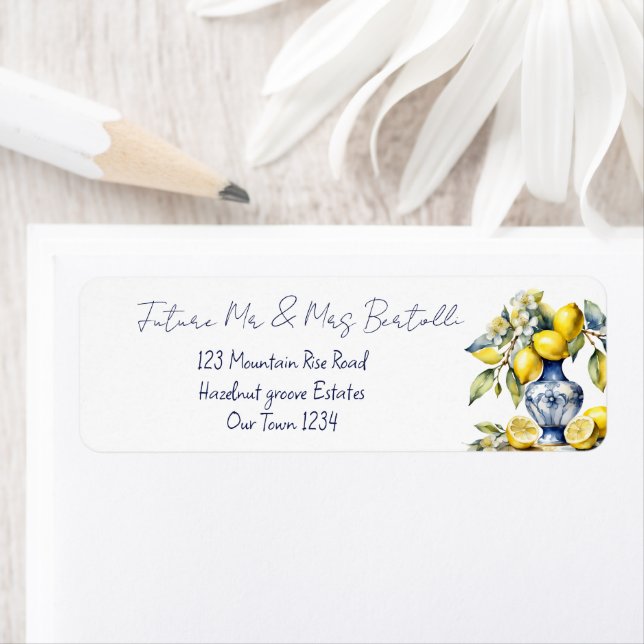 Etiqueta Futuro casamento do sr. Blue Vase (Insitu)