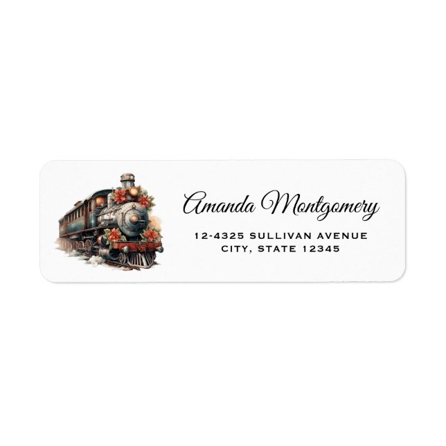 Etiqueta Futuro de Vapor Velho Reflete Natal (Frente)