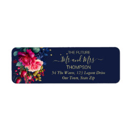 Etiqueta Futuros rosas cor-de-rosa-quente azul-marinho