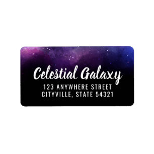 Etiqueta Galáxia Espacial Stars Nebulosa Roxa Ultrassecuári