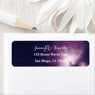 Etiqueta Galaxy Wedding Celestial Universe Stars Elegante L