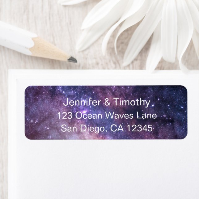 Etiqueta Galaxy Wedding Celestial Universo Starry Night (Insitu)