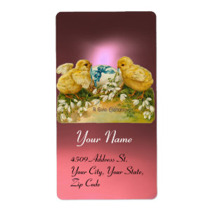 ETIQUETA GALINHAS, FLORES, OVO ORIENTADO EM PINCO