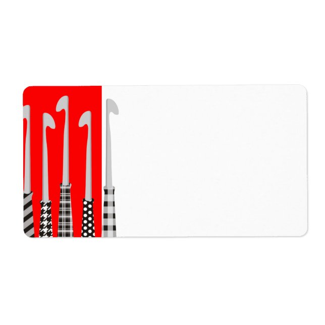 Etiqueta ganchos de crochê personalizados padrões brancos p (Frente)