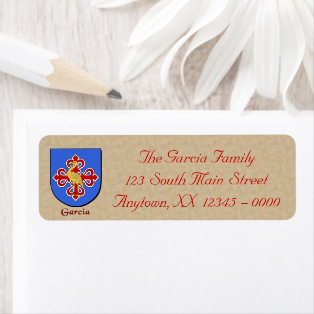 Etiqueta Garcia Heraldic Shield (Insitu)