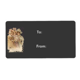 Etiqueta Garotas vitorianas Natais vintages Negras com Etiq