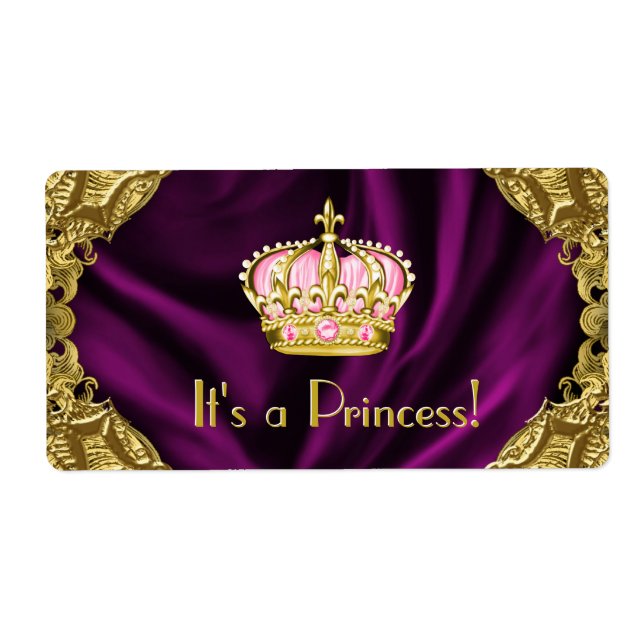 Etiqueta Garrafa de água da Princesa Real (Frente)