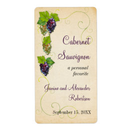 Etiqueta Garrafa de vinho da vinha