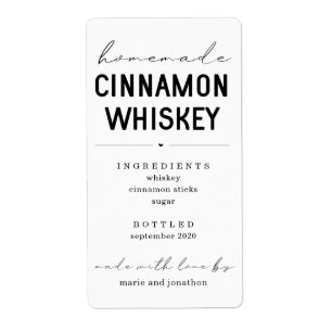 Etiqueta Garrafa Whiskey de Cinnamon Personalizada