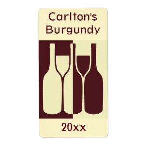 Etiqueta Garrafas de vinho Vidro de imagem Vinho