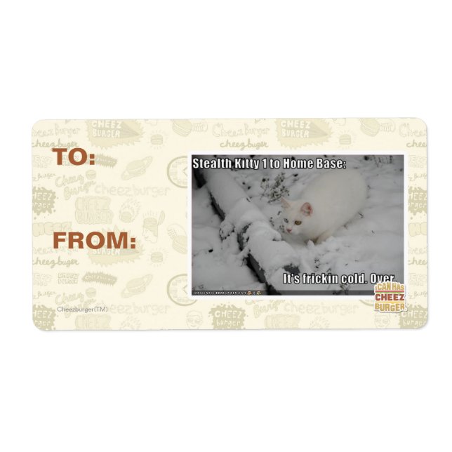 Etiqueta Gatinho furtivo 1 (Frente)