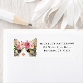 Etiqueta Gatinho Sweet Watercolor