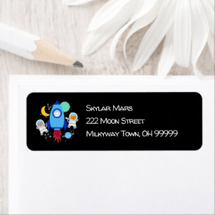 Etiqueta Gatinhos do Espaço Exterior Astronautas Crianças G