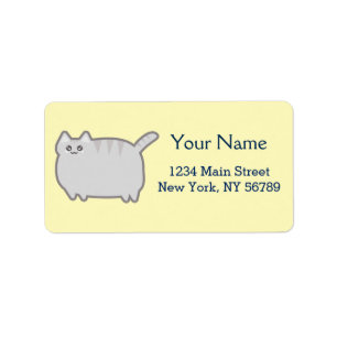 Etiqueta Gato da gordura de Kawaii