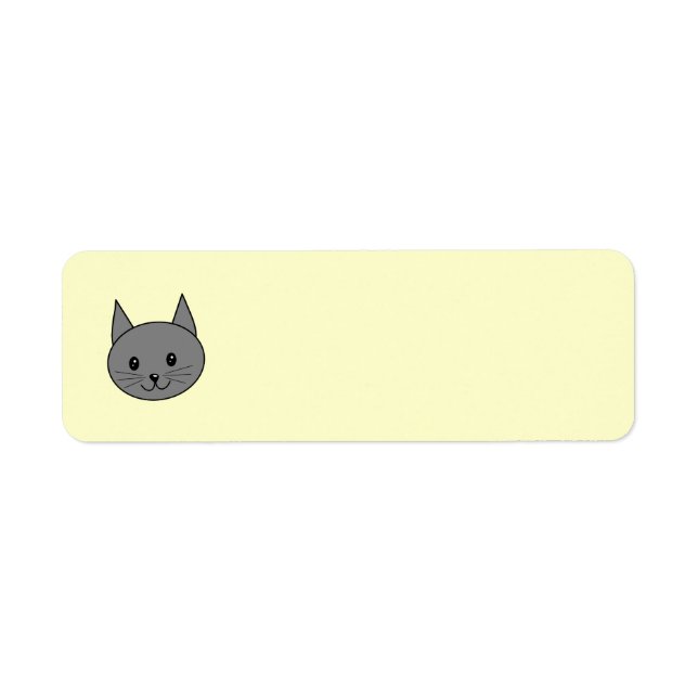 Etiqueta Gato de Cinza enfumaçado. (Frente)