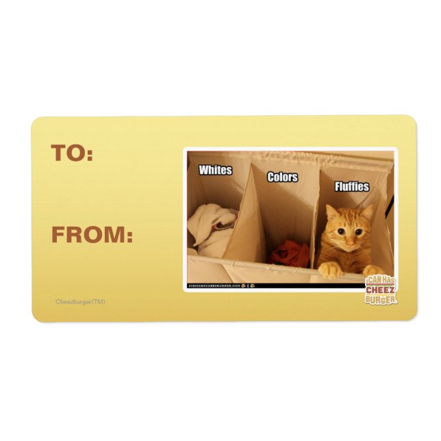 Etiqueta Gato de lavanderia (Frente)