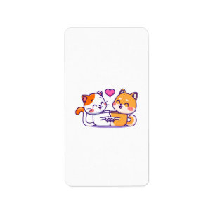 Etiqueta Gato E Shiba Inu
