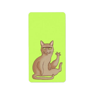 Etiqueta Gato Engraçado