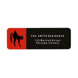 Etiqueta Gato Negro Halloween