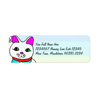 Etiqueta Gato Sortudo Kawaii
