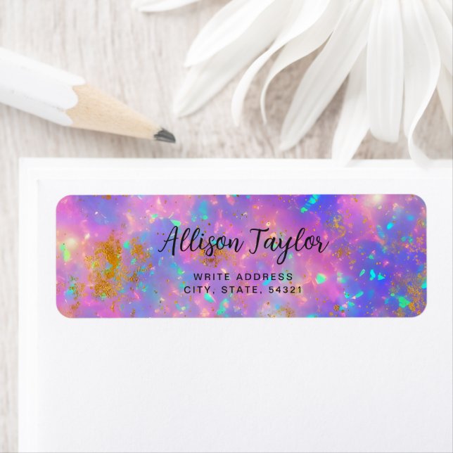 Etiqueta Gemstone de Óculos de Fogo Moderno e Abstrato Dour (Insitu)