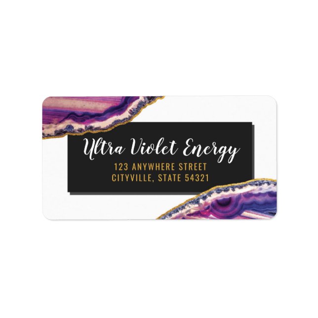 Etiqueta Gemstone Ultra Violeta Roxo Gemstone (Frente)